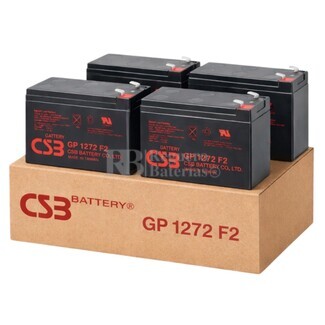 Pack 4 bater�as CSB GP1272 | 12 Voltios 7,2 Amperios SAI
